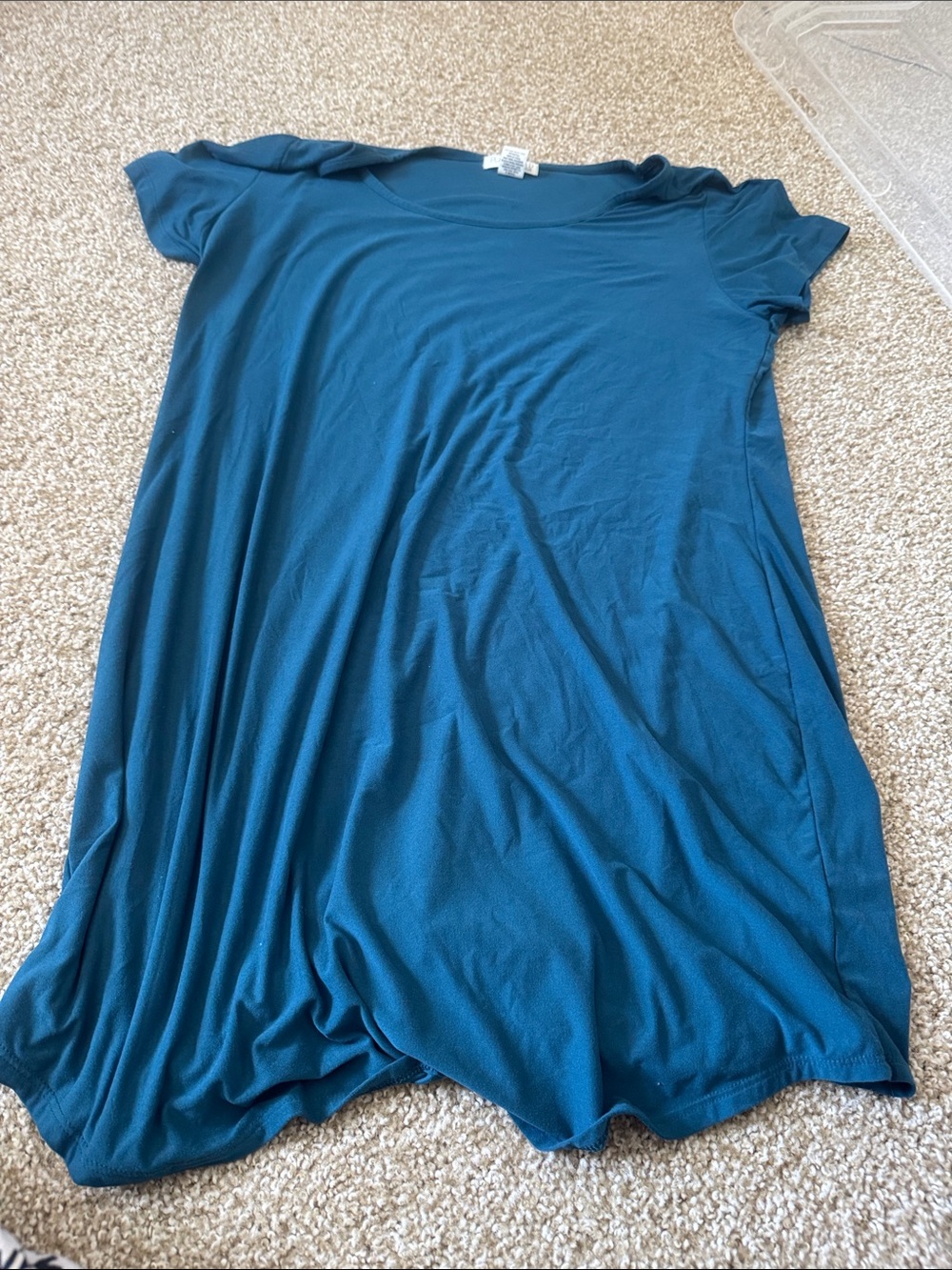 Planet Gold Teal Short Sleeve Swing Tunic